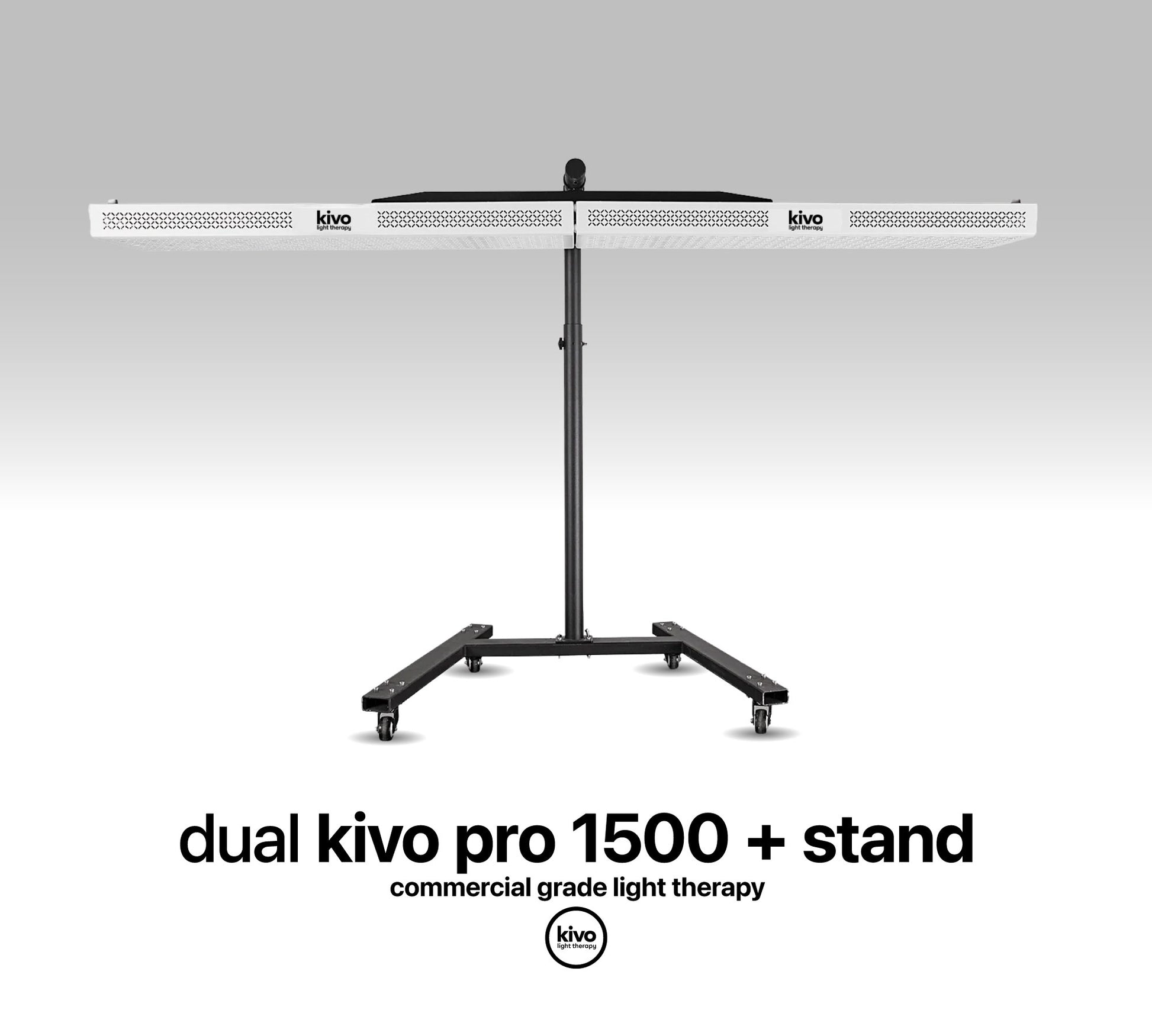 dual commercial stand for red light therapy panels