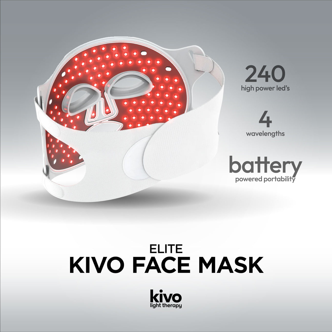 Kivo Elite LED Red Light Therapy face mask