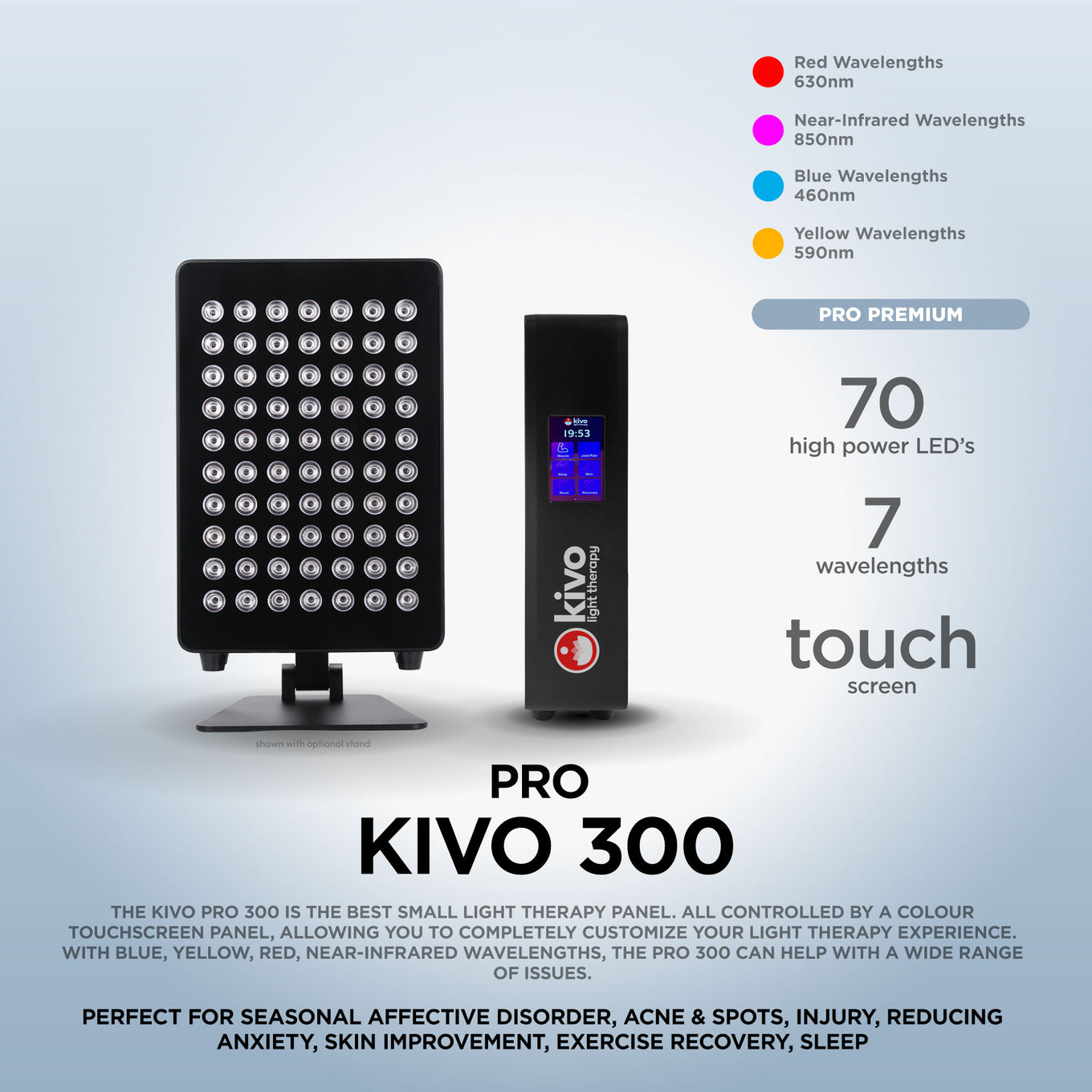 Kivo Pro 300 with Yellow, Blue, Red, Near Infrared LED's
