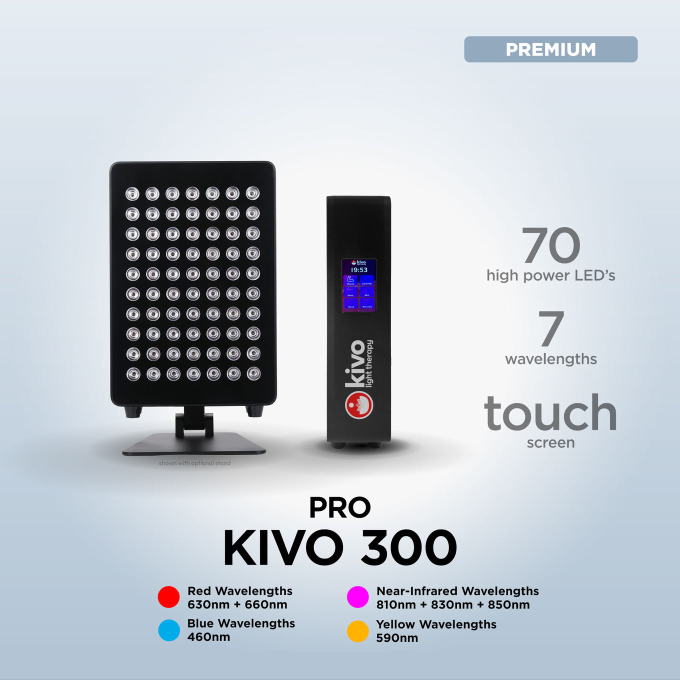Kivo Pro 300 with Yellow, Blue, Red, Near Infrared LED's