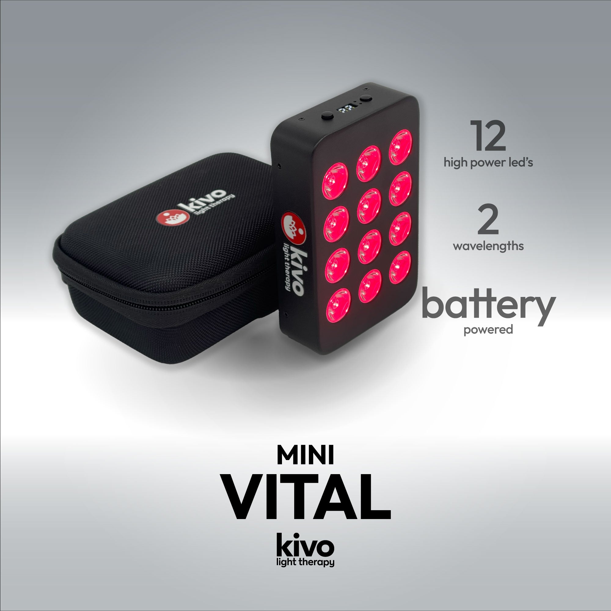 Kivo Small Mini Red Light Battery Panel