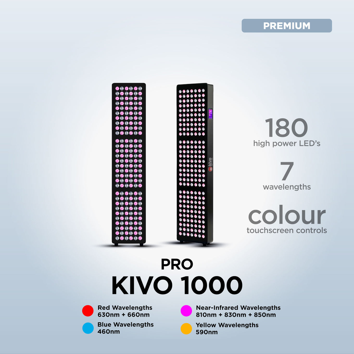 Kivo Pro 1000: Pro Medium Full Body Red Light Therapy Panel