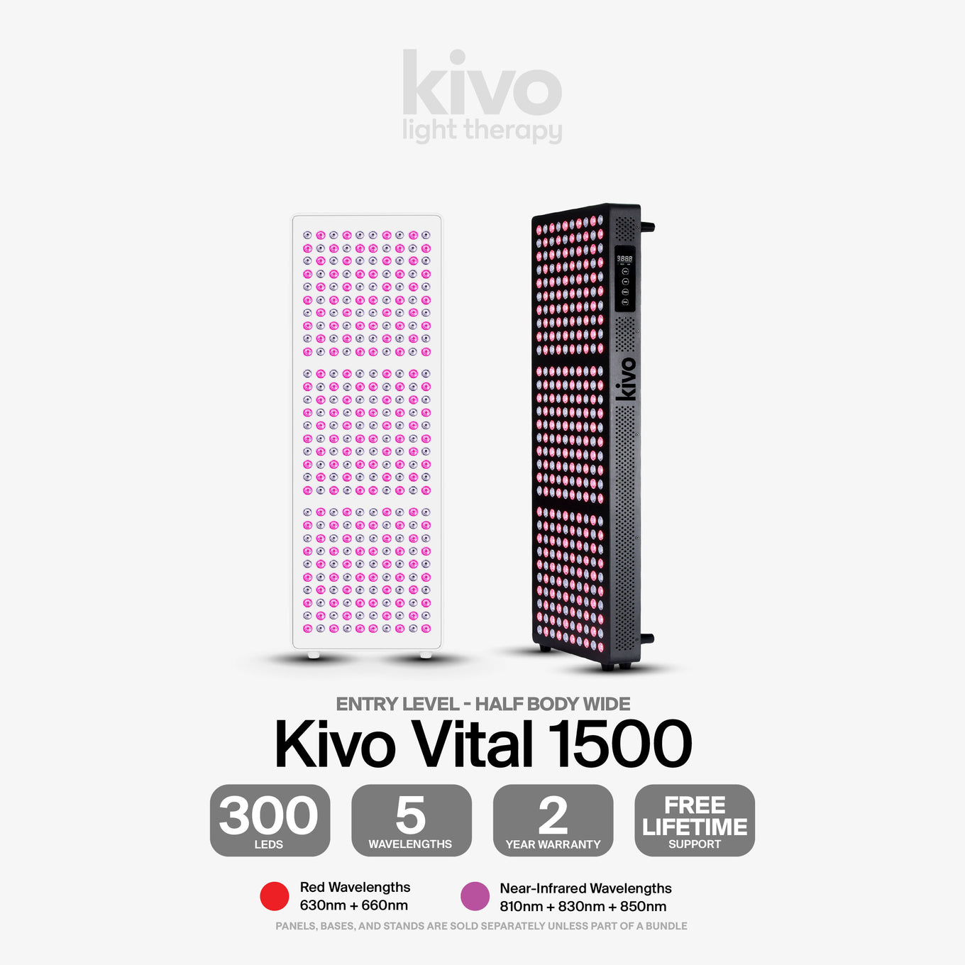 The best value half body wide light therapy device - the Kivo Vital 1500