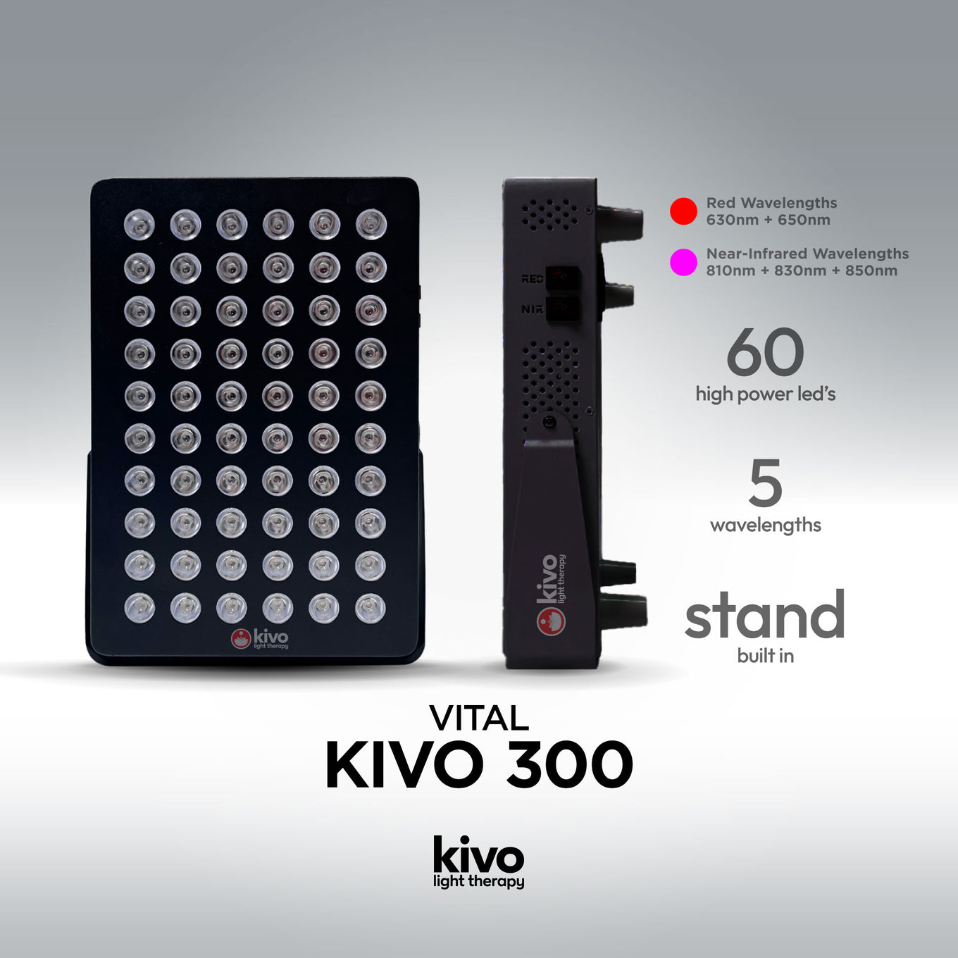 Kivo Vital 300 Small Red Light with Stand