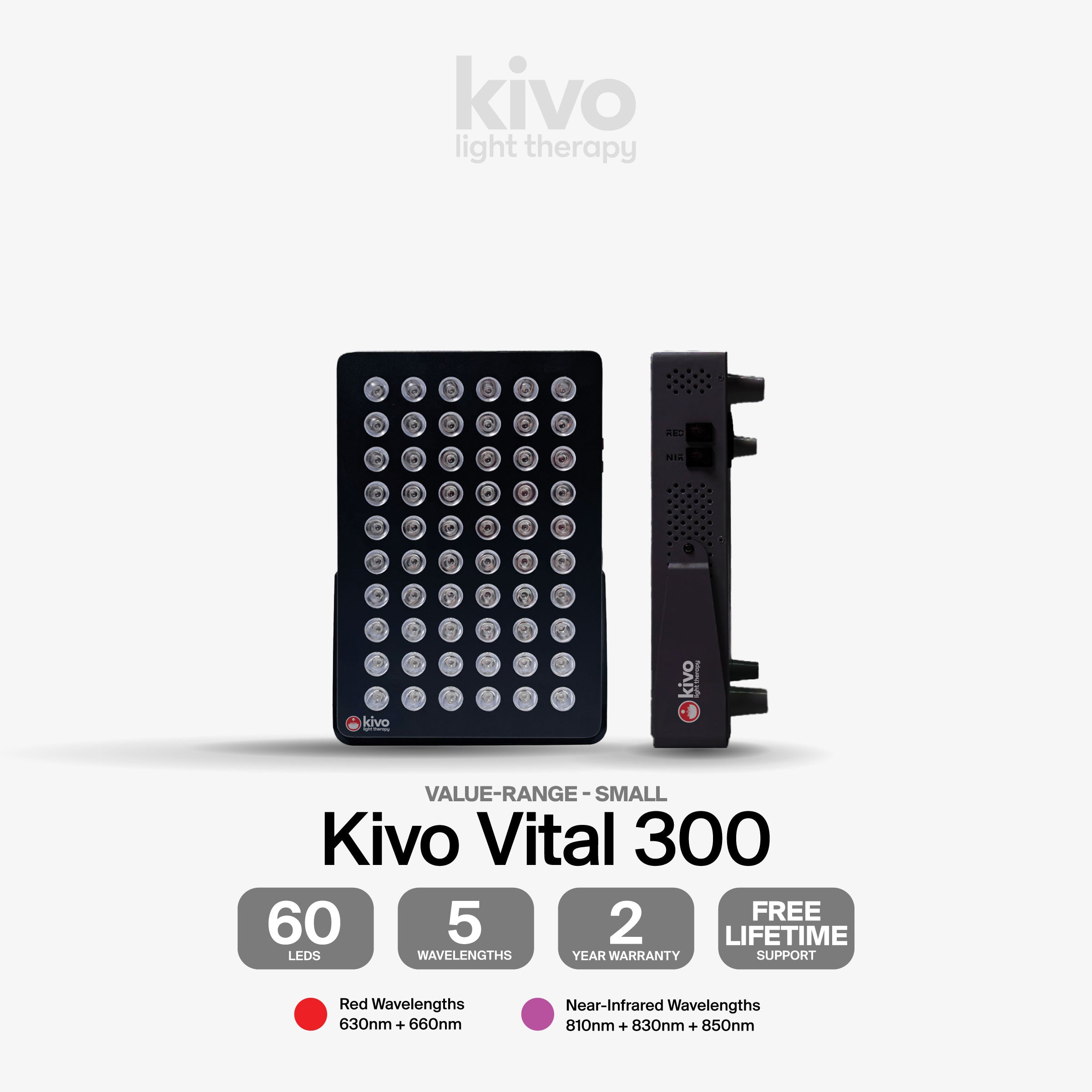 best small led light therapy panel portable with red light and near infrared light