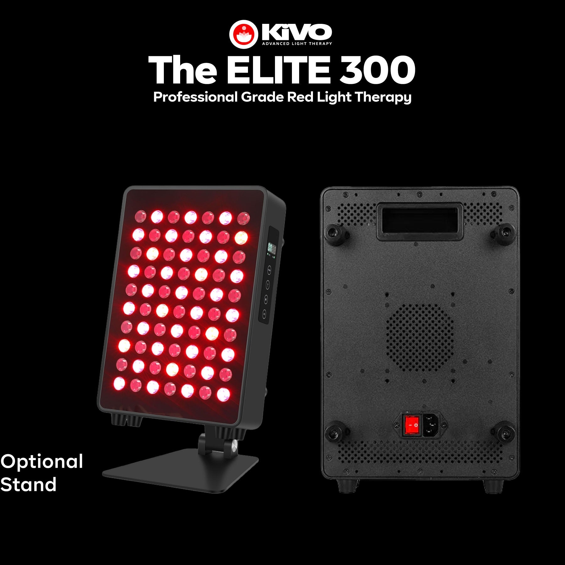 Elite 300 Small Red Light Therapy Panel - Side & Back