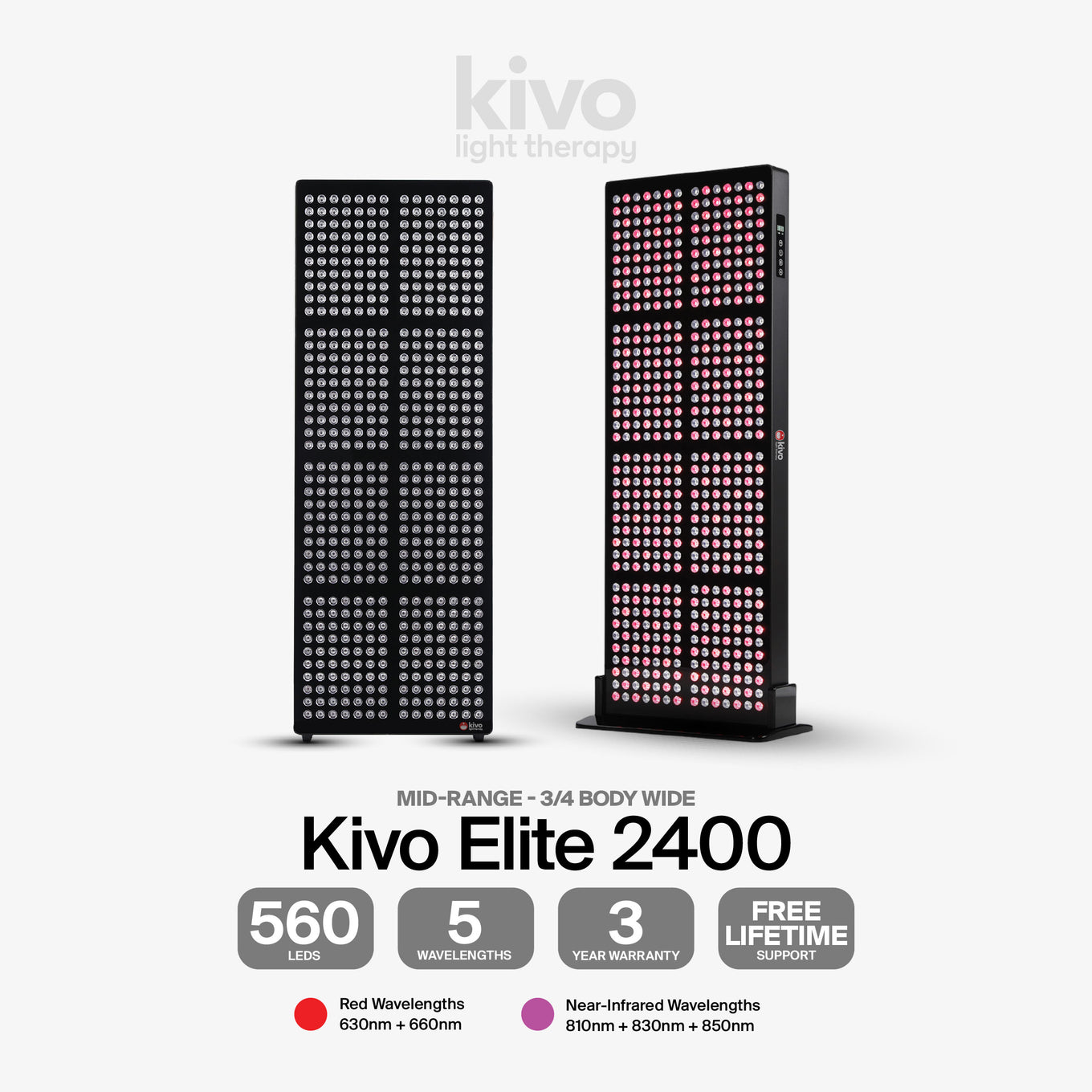The best large 2400 size panel for 5 wavelengths, the Elite 2400 by Kivo