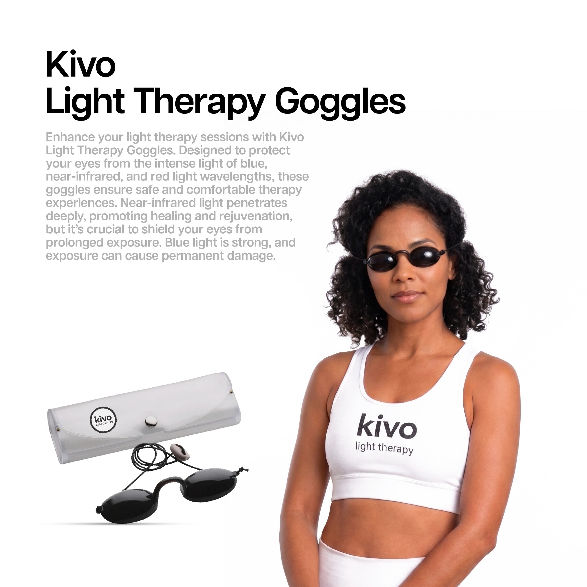 Kivo Goggles: Blue, NIR, and Light Therapy Eye Goggles