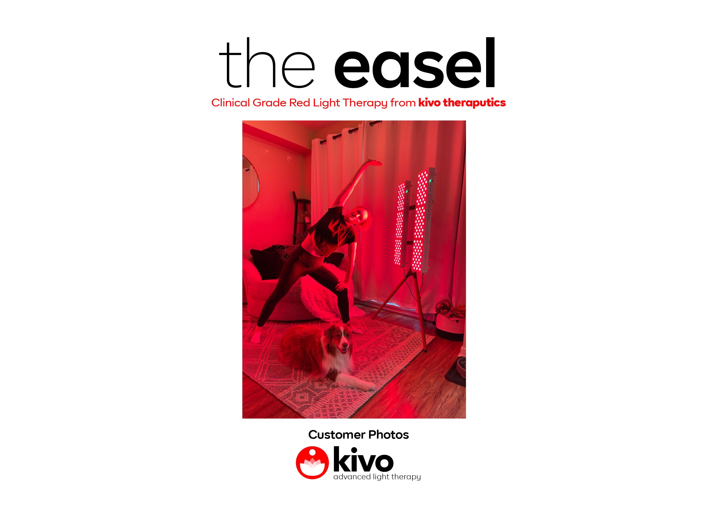 Kivo Easel: Red Light Stand