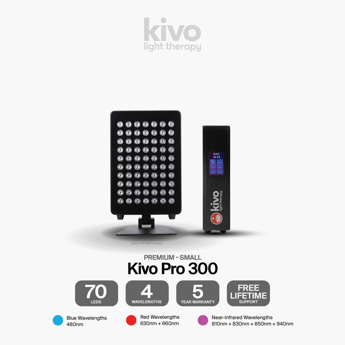 the best small panel with blue red near infrared light therapy for acne anti-aging wrinkles spots