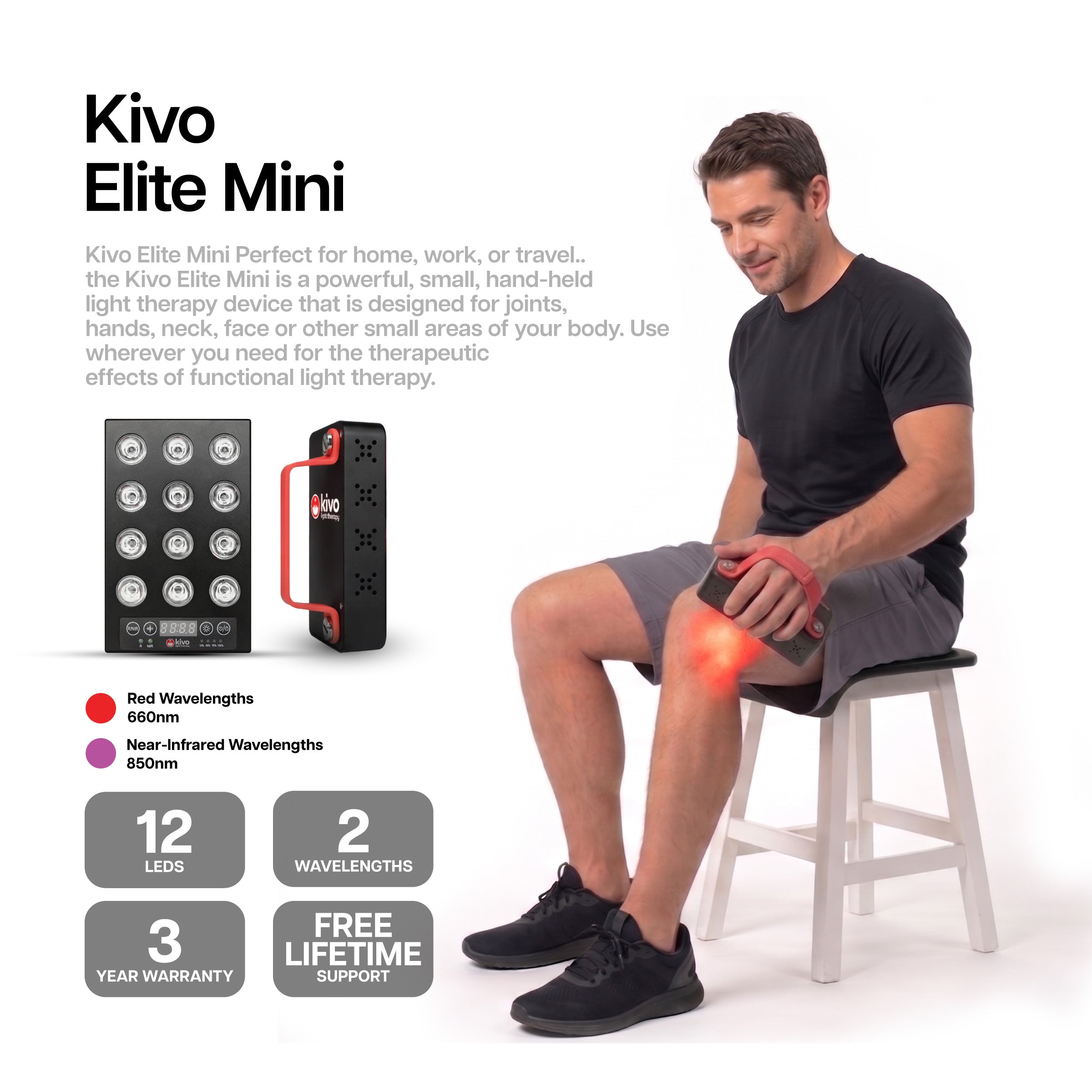Kivo Elite Mini: Portable Red Light