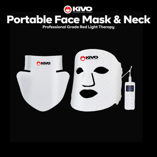 KiVO FACE+NECK: Neck and Face Red Light Therapy Mask