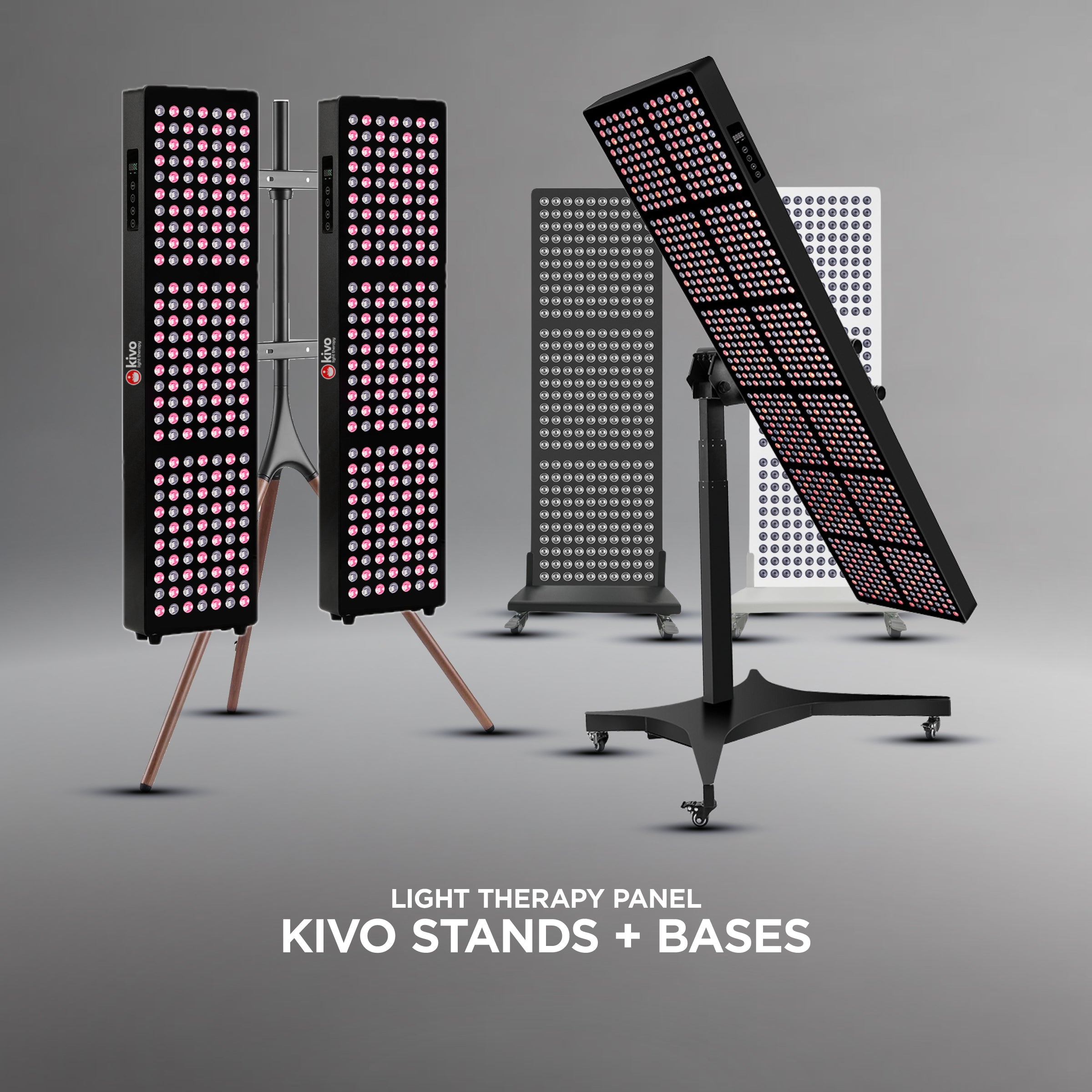 Kivo Stands: Horizontal / Vertical Mobile Stands for Red Light Panels