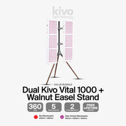 Dual Red Light Panel 1/2 Body Slim Easel Stand