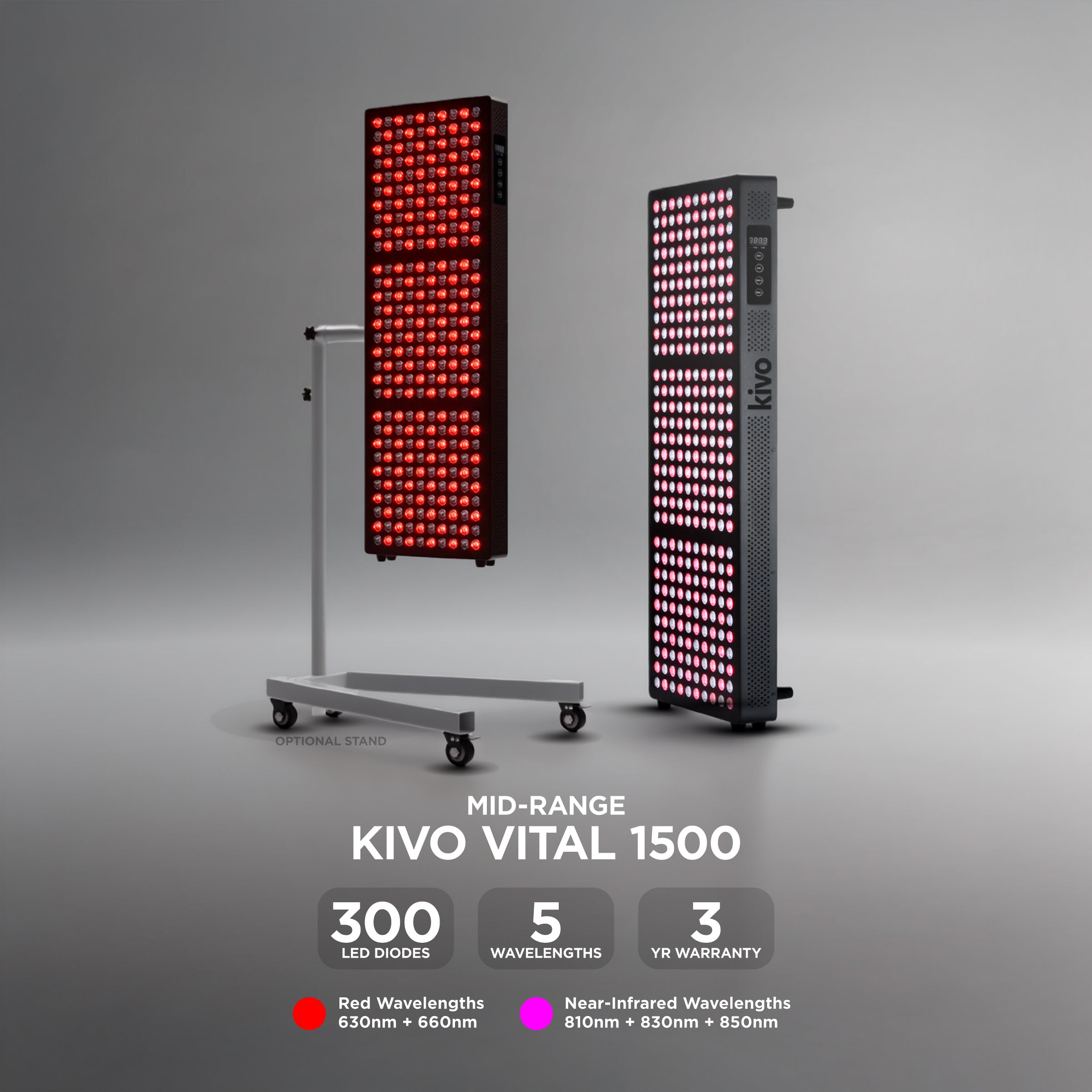 Kivo Vital 1500: Medium Wide Body Red Light Therapy Panel