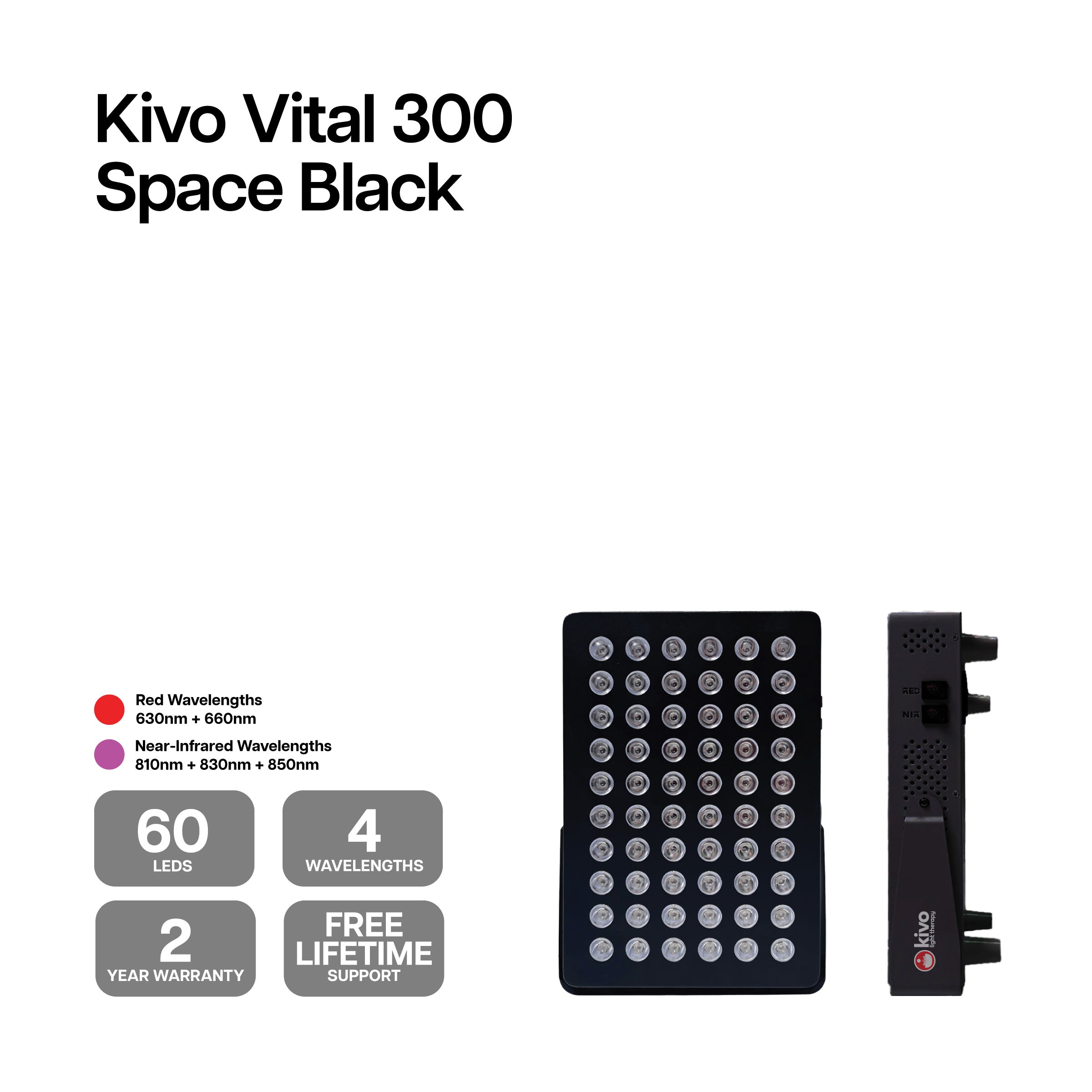 the best small red near-infrared light therapy panel from Kivo