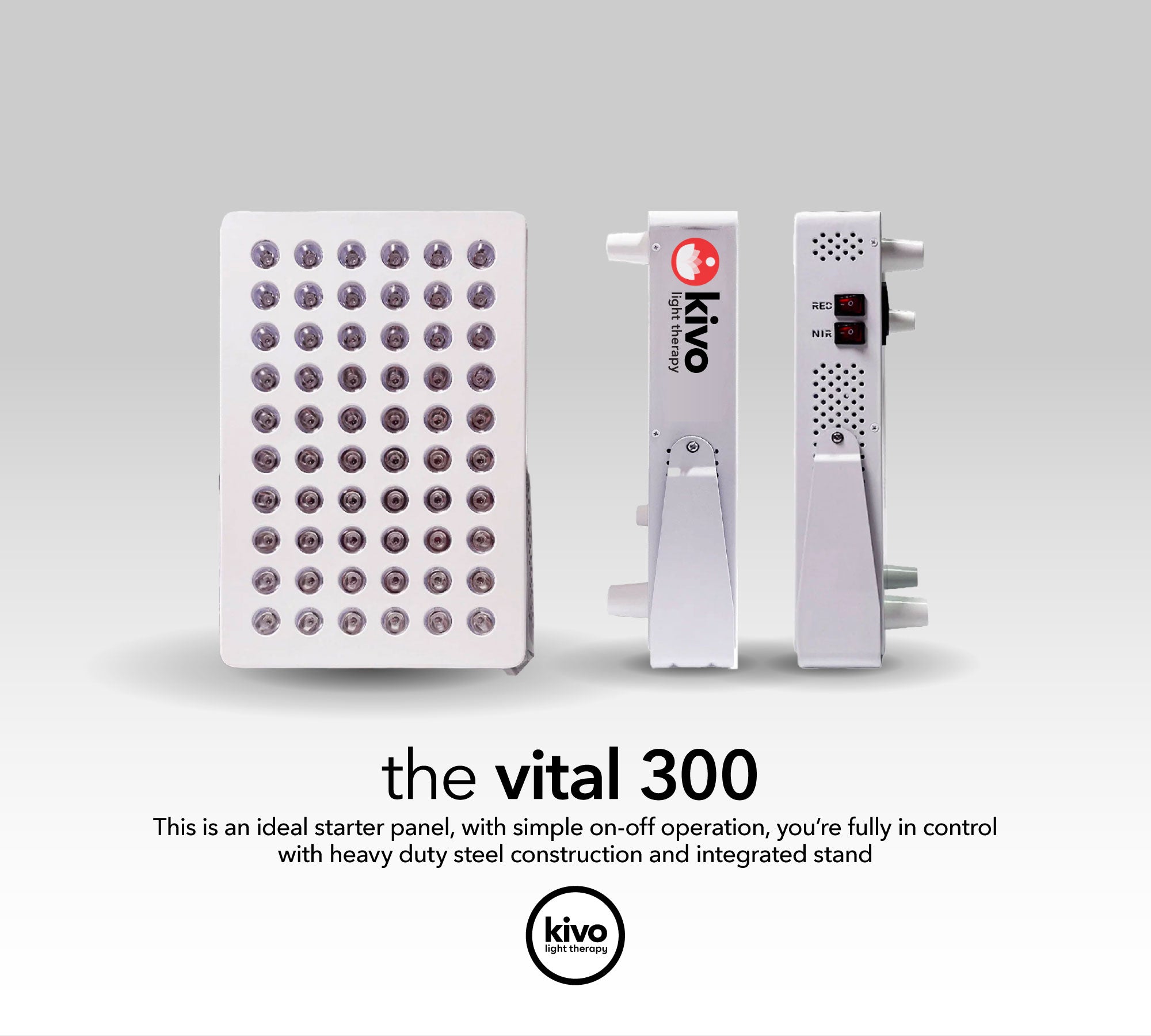 Kivo Vital 300: Portable Small Red Light Therapy Panel