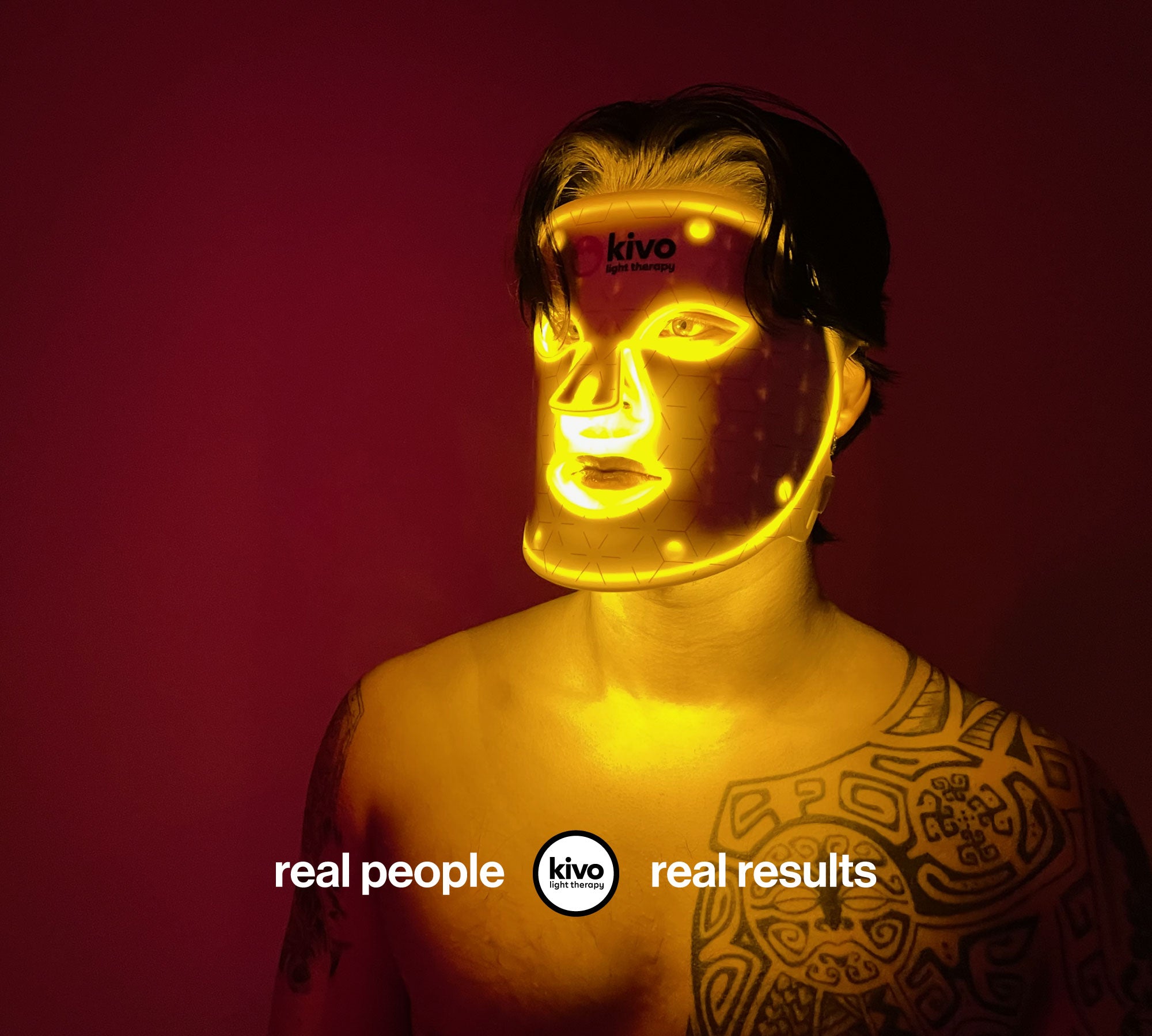 Yellow light mode LED mask